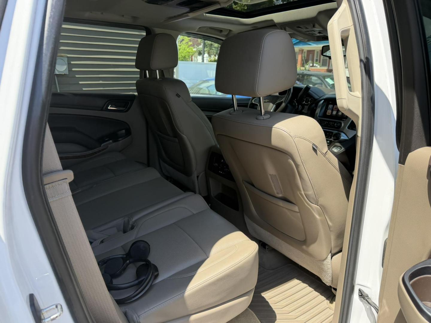 2015 White /Tan Chevrolet Tahoe LTZ 4WD (1GNSKCKC6FR) with an 5.3L V8 OHV 16V engine, 6-Speed Automatic transmission, located at 1018 Brunswick Ave, Trenton, NJ, 08638, (609) 989-0900, 40.240086, -74.748085 - Photo#23