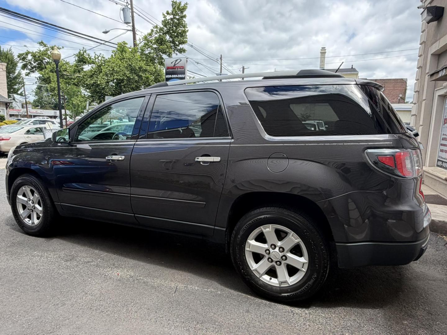 2015 GRAY /Black/gray GMC Acadia SLE-2 FWD (1GKKRPKD6FJ) with an 3.6L V6 DOHC 24V engine, 6-Speed Automatic transmission, located at 1018 Brunswick Ave, Trenton, NJ, 08638, (609) 989-0900, 40.240086, -74.748085 - This GMC is ready to go! Just serviced and detailed for the next owner. Sharp looking Acadia and must see and drive to appreciate. Call Anthony to set up an appointment, 609-273-5100 - Photo#2