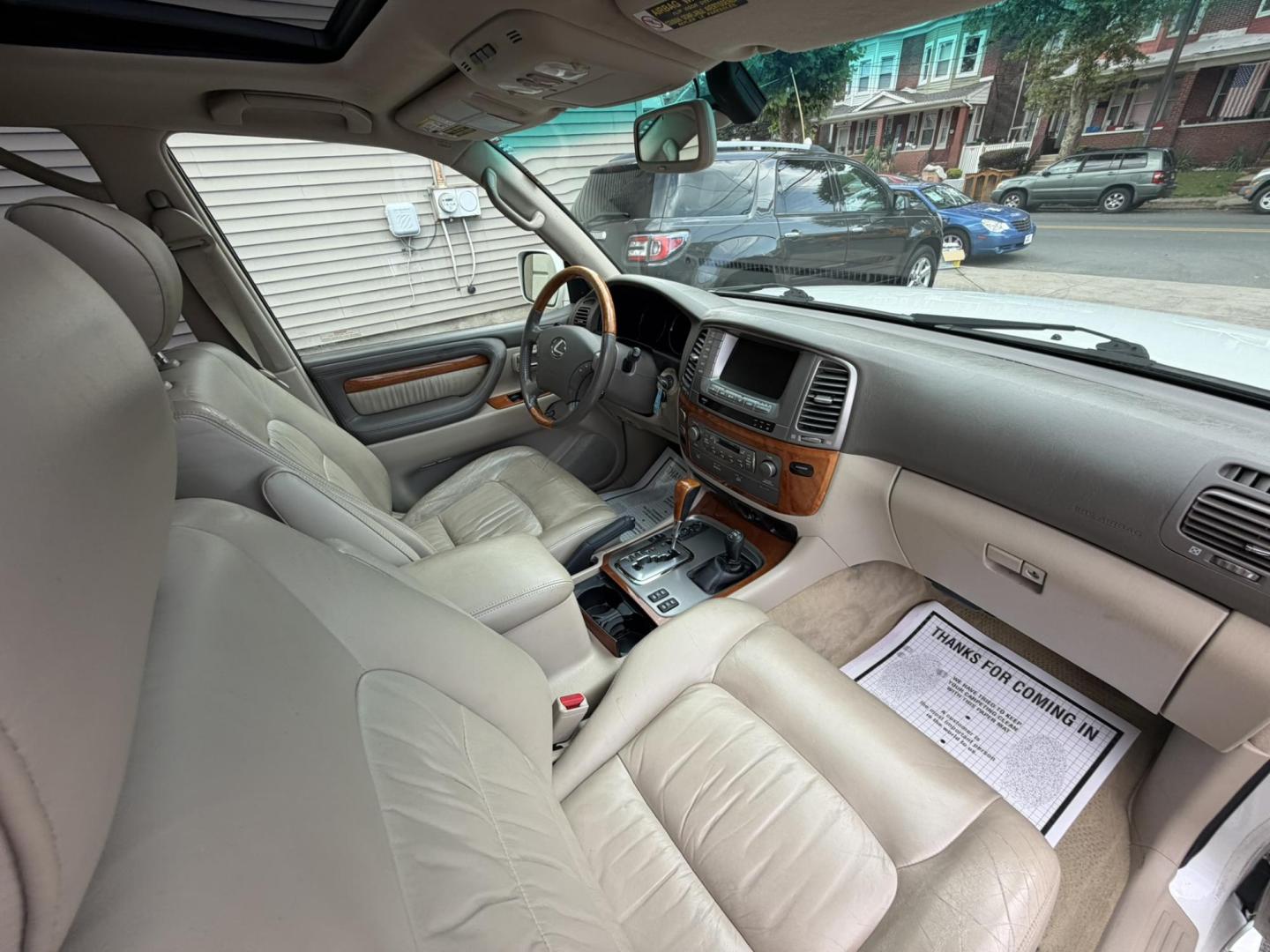 2004 White /Tan Leather Lexus LX 470 Sport Utility (JTJHT00W043) with an 4.7L V8 DOHC 32V engine, 5-Speed Automatic Overdrive transmission, located at 1018 Brunswick Ave, Trenton, NJ, 08638, (609) 989-0900, 40.240086, -74.748085 - Here is a really Rare 1 owner Lexus SUV! Freshly detailed and serviced and ready for another 100k or more miles! Lots of consistent service history on this LX470! Please call Anthony to set an appt. as this will not last long on the lot! 609-273-5100- Photo#19