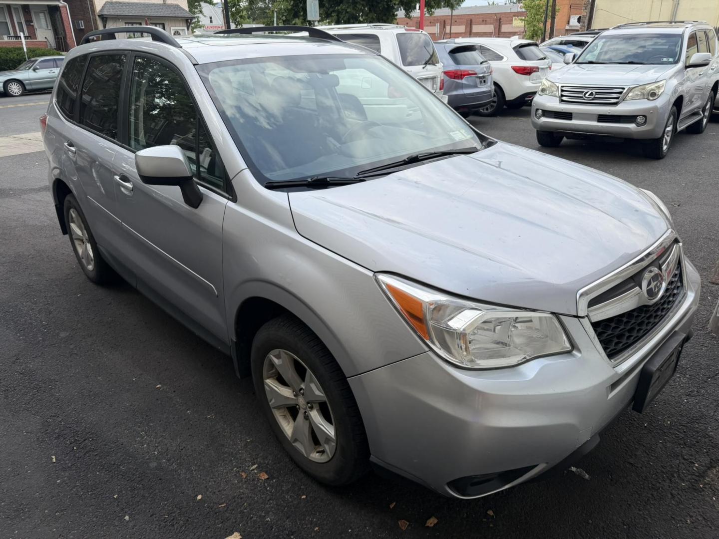 2016 SILVER /Black Subaru Forester 2.5i Premium PZEV CVT (JF2SJADC8GH) with an 2.5L H4 SOHC 16V engine, CVT transmission, located at 1018 Brunswick Ave, Trenton, NJ, 08638, (609) 989-0900, 40.240086, -74.748085- Photo#2
