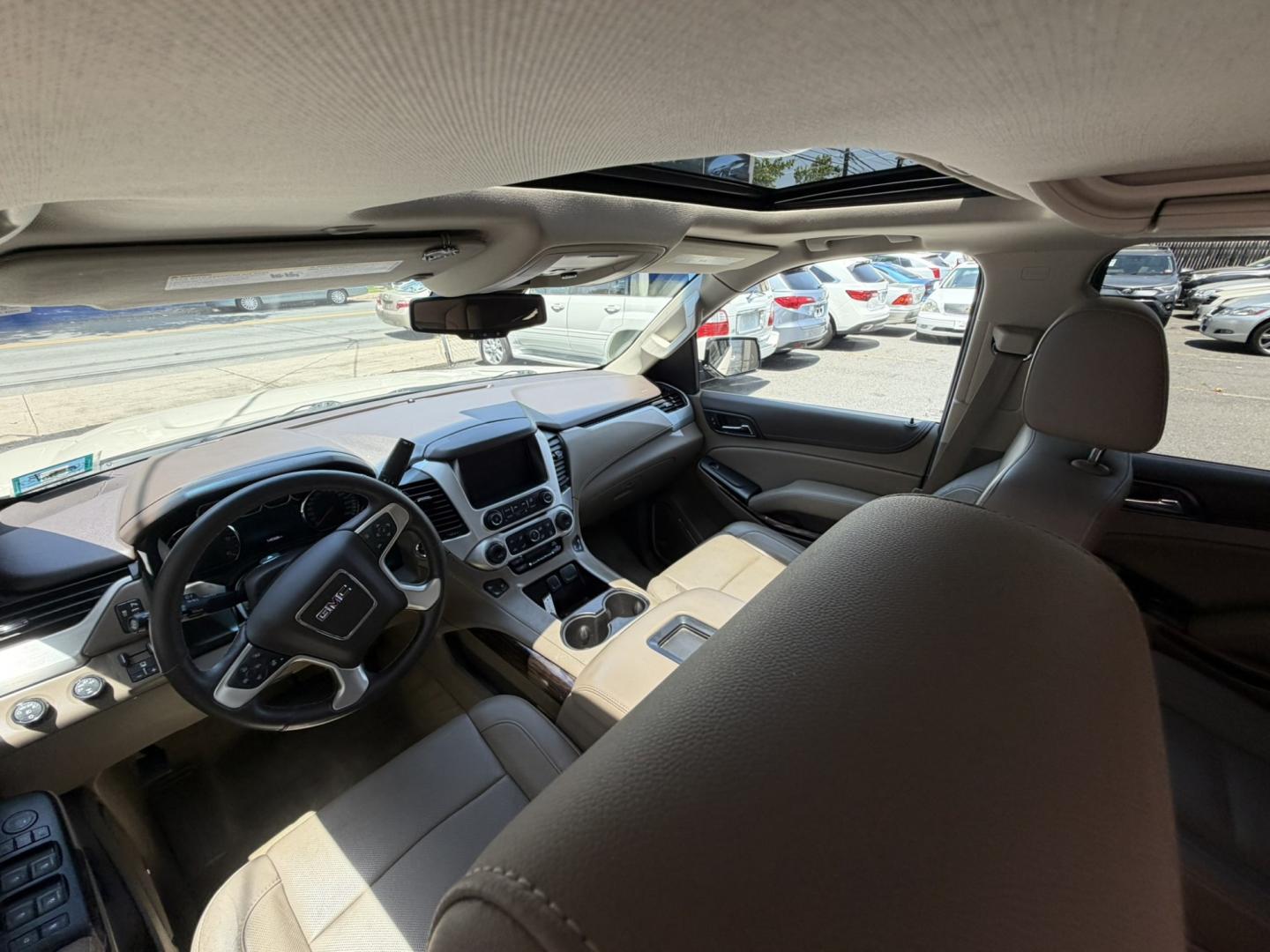 2015 White /Tan GMC Yukon SLT 4WD (1GKS2BKC6FR) with an 5.3L V8 OHV 16V FFV engine, 6-Speed Automatic transmission, located at 1018 Brunswick Ave, Trenton, NJ, 08638, (609) 989-0900, 40.240086, -74.748085 - Here is a super clean and well serviced up GMC Yukon! Fully Loaded and a great color combo for the exterior and interior of this SUV. A must see and drive ASAP as this vehicle will not last long at all, please call Anthony to set up an appt. 609-273-5100- Photo#20