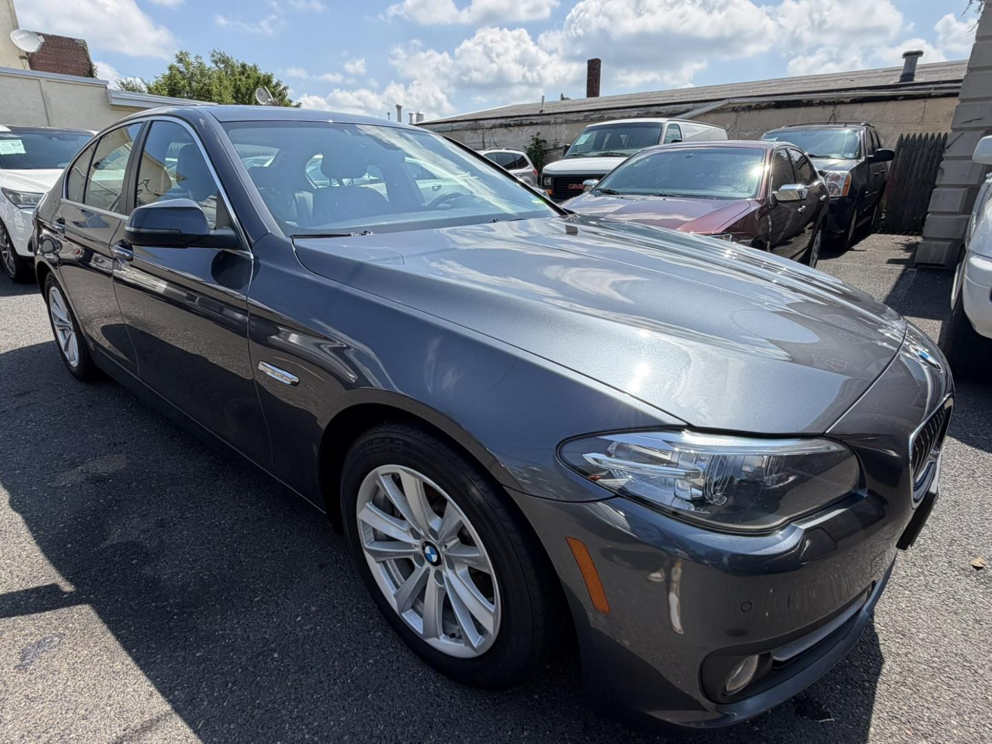 2016 GRAY /Black Leather BMW 5-Series 528i xDrive (WBA5A7C53GG) with an 3.0L L6 DOHC 24V engine, 8A transmission, located at 1018 Brunswick Ave, Trenton, NJ, 08638, (609) 989-0900, 40.240086, -74.748085- Photo#2